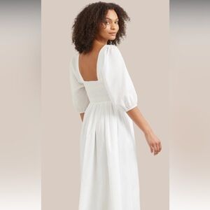 👰‍♀️ MODERN CITIZEN‎ Kyla Off-Shoulder White Midi Dress 👰‍♀️